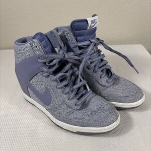 Nike Women's Dunk Sky Hi Purple Violet Hidden Wedge‎ Sneakers Size 8 RARE